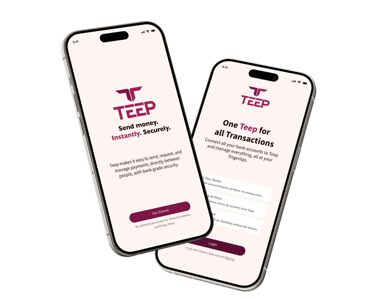 Teep app screens